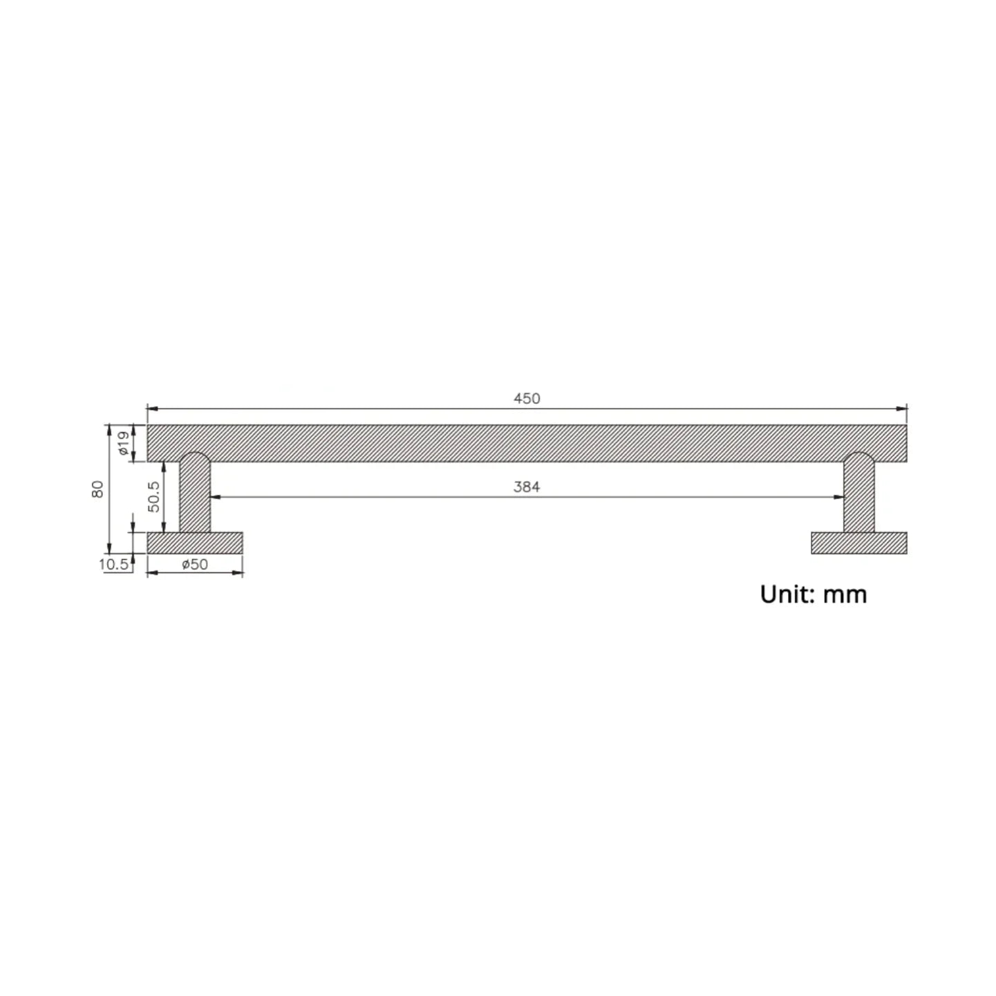 Porte-serviettes or brossé lisse