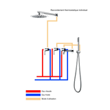 Ensemble de bain chrome