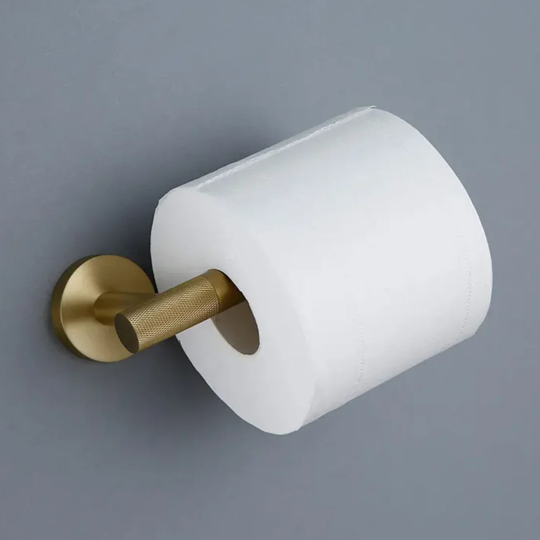 Porte-serviettes / papier WC or brossé strié