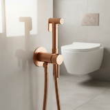 Douchette hygiénique or rose brossé