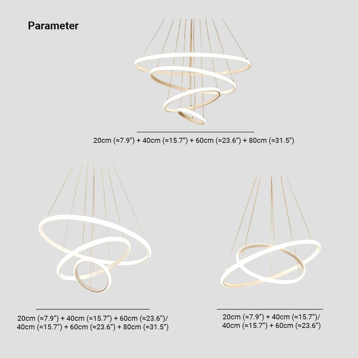 Suspension LED Forme Spirale Moderne en Métal et Silicone