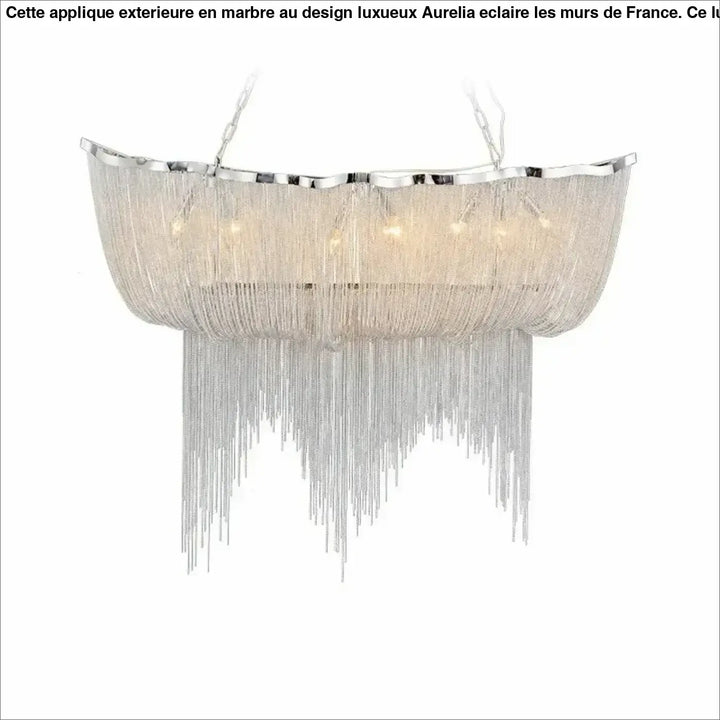 Suspension luminaire moderne avec fils métalliques argentés chic