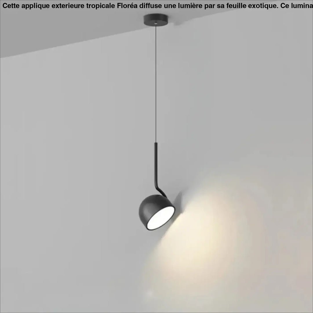 Suspension luminaire elanka noir mat avec tête réglable design scandinave minimaliste en métal