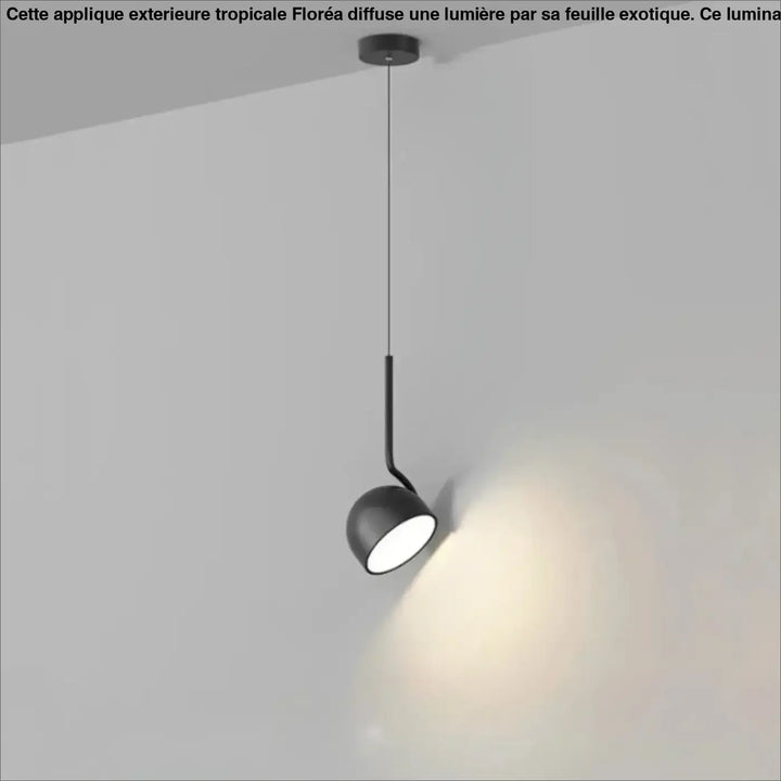 Suspension luminaire elanka noir mat avec tête réglable design scandinave minimaliste en métal