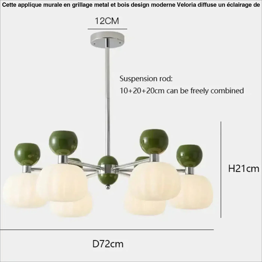 Suspension têtes moderne vert design écologique élan