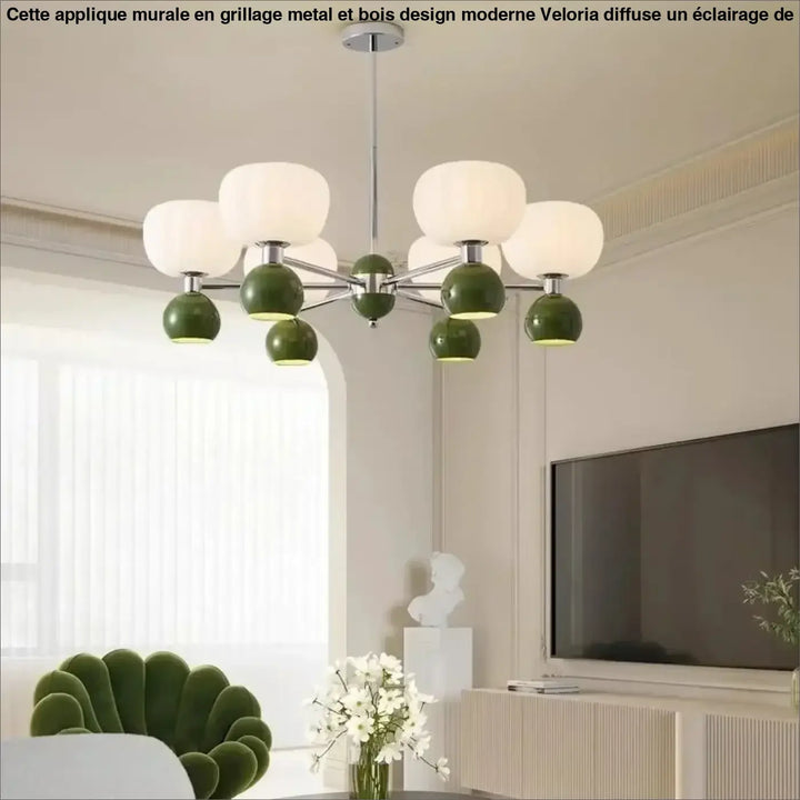 Suspension têtes moderne vert design écologique élan
