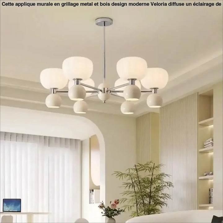 Suspension têtes moderne vert design écologique élan