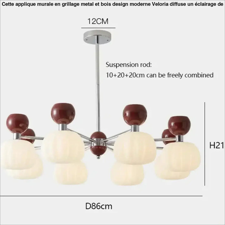 Suspension têtes moderne vert design écologique élan