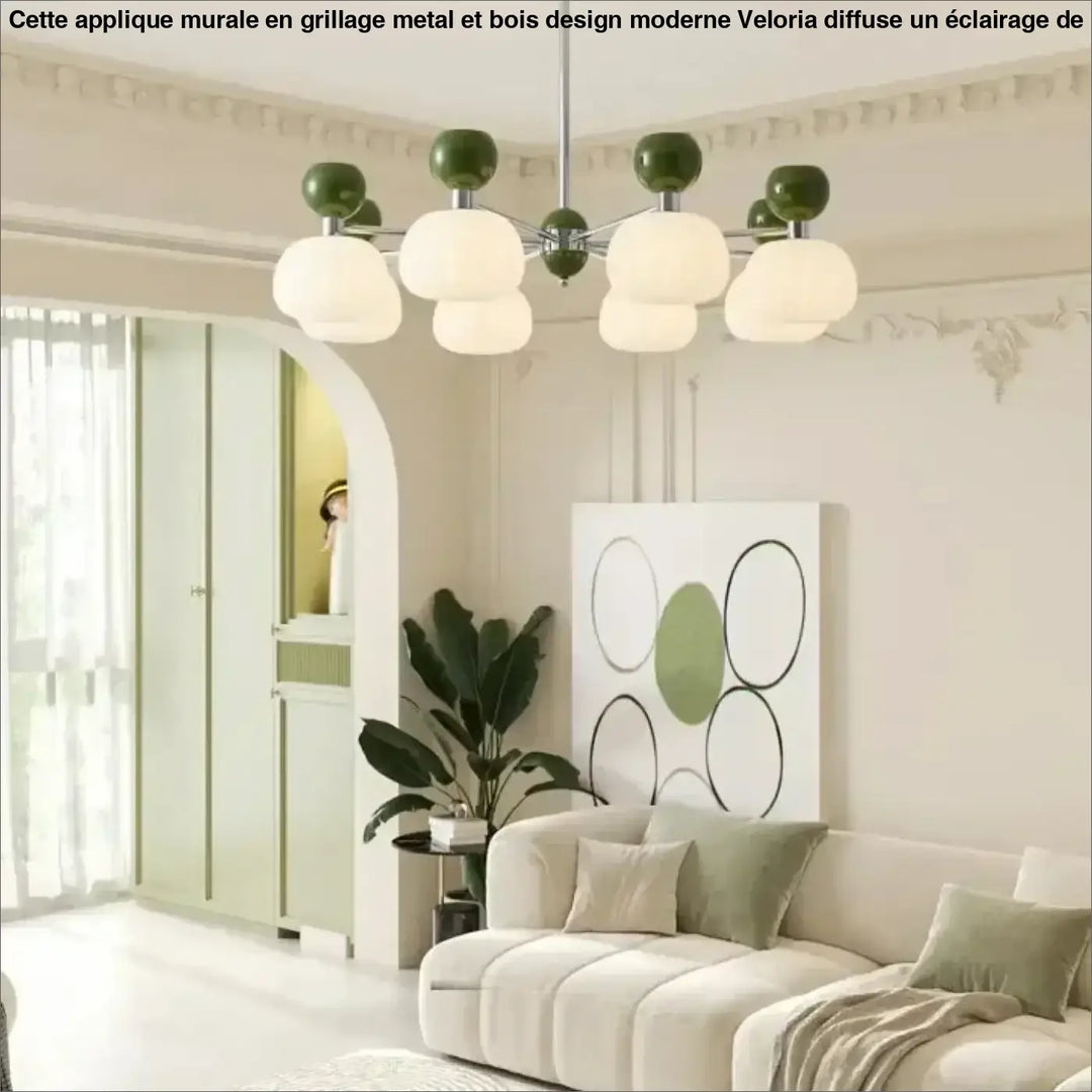 Suspension têtes moderne vert design écologique élan