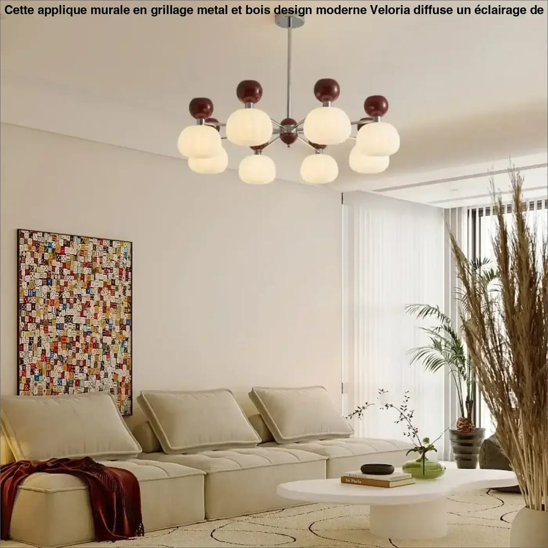 Suspension têtes moderne vert design écologique élan