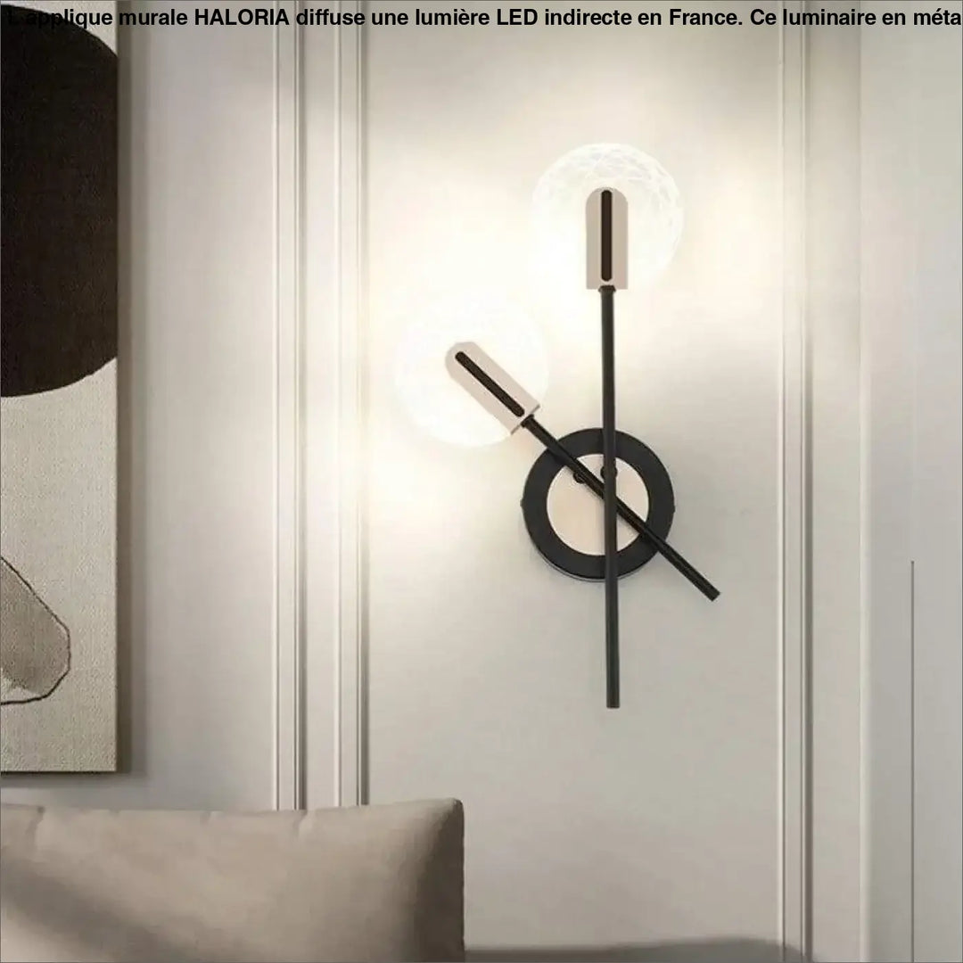 Applique Led Design En Cercle Avec Tige Verticale