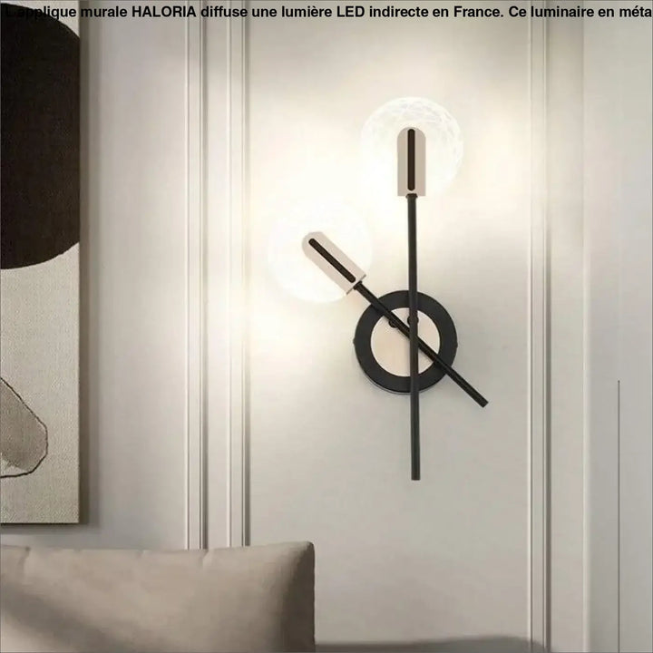 Applique Led Design En Cercle Avec Tige Verticale