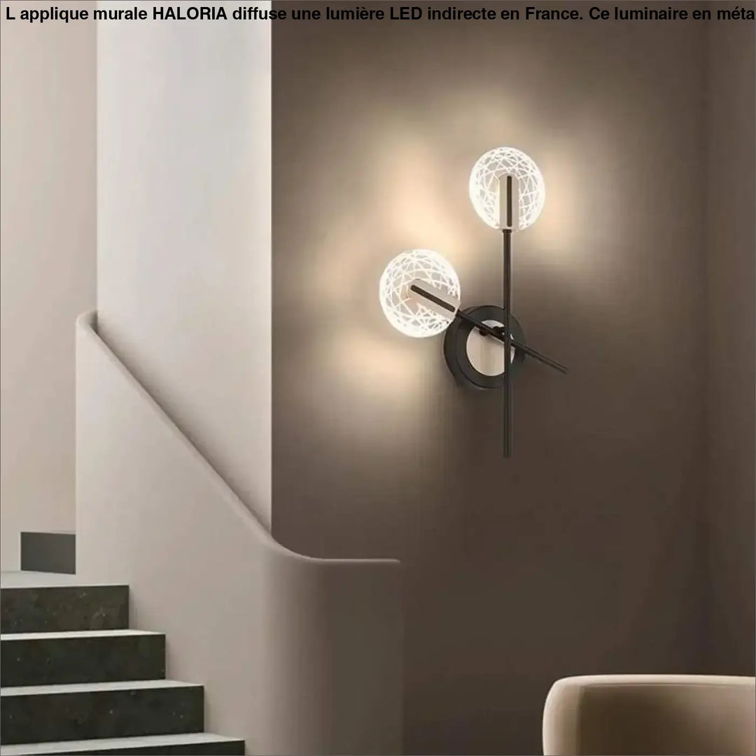 Applique Led Design En Cercle Avec Tige Verticale