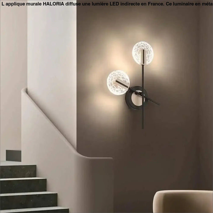 Applique Led Design En Cercle Avec Tige Verticale
