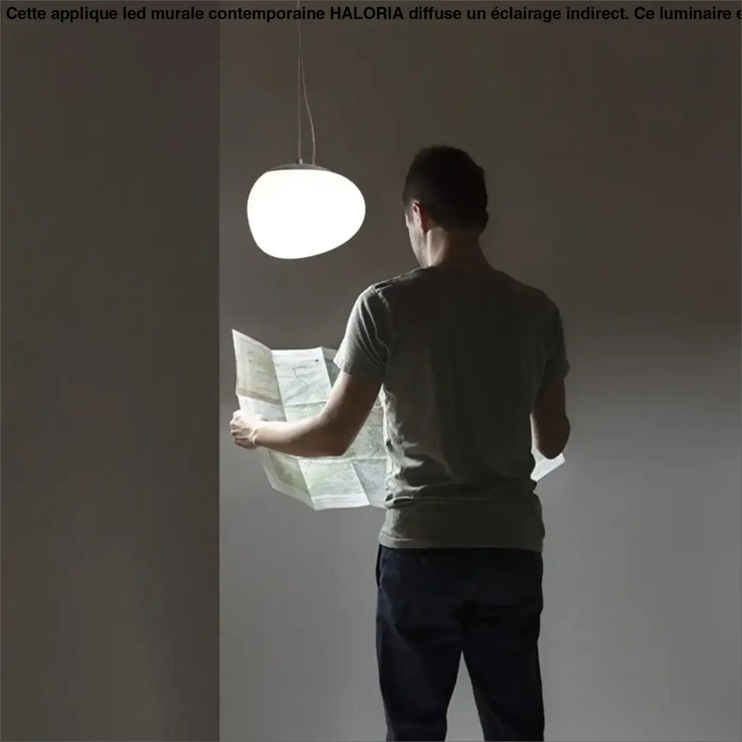 Suspension led blanche douce et raffinée style élégant