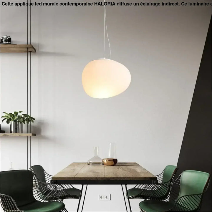 Suspension led blanche douce et raffinée style élégant