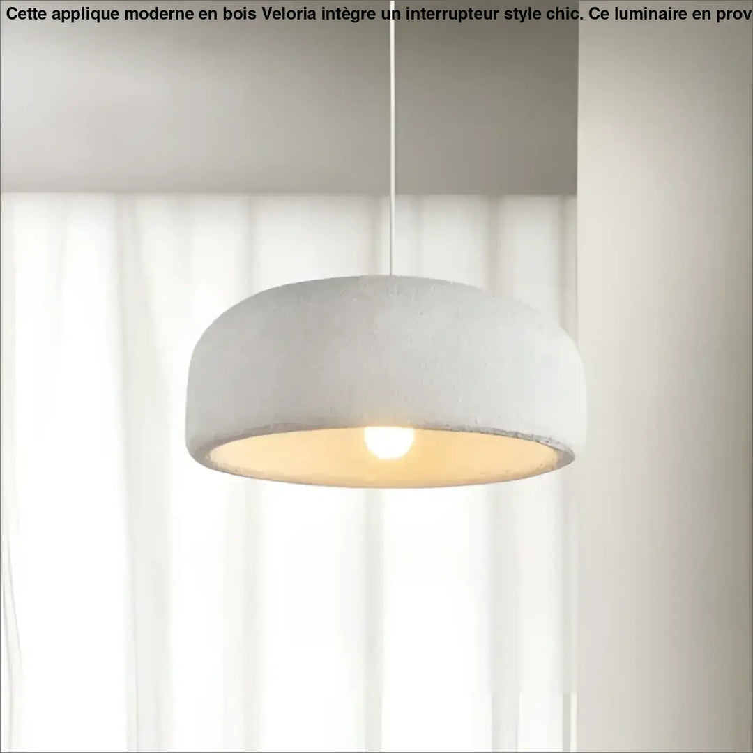 Suspension luminaire design moderne gris béton pour salon