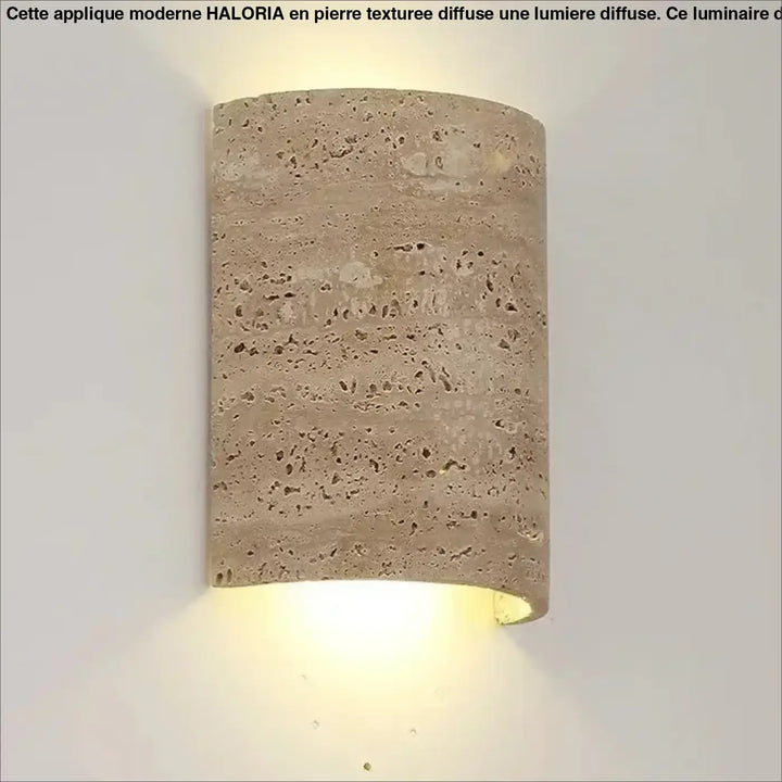 Applique murale travertin led moderne lumière douce