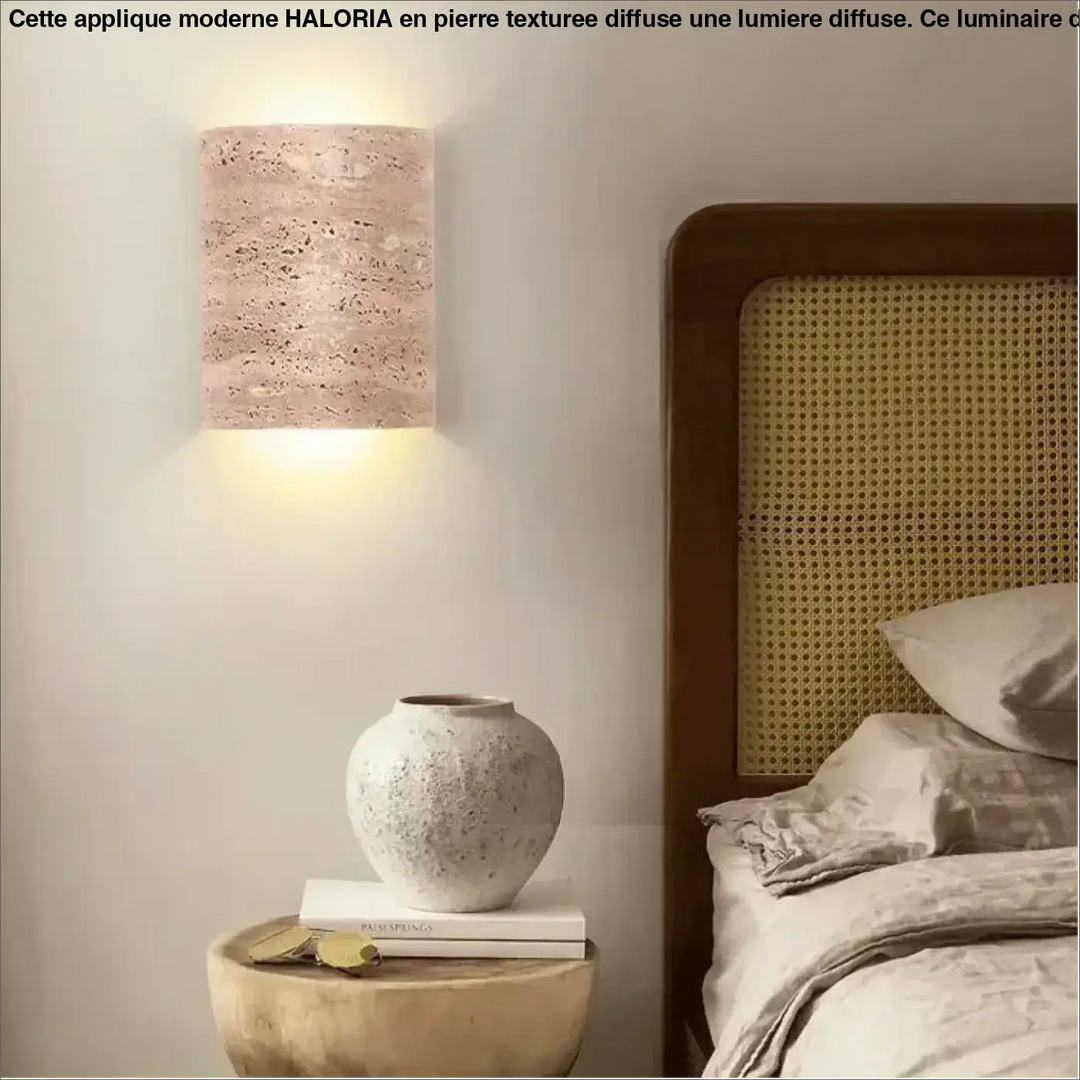 Applique murale travertin led moderne lumière douce