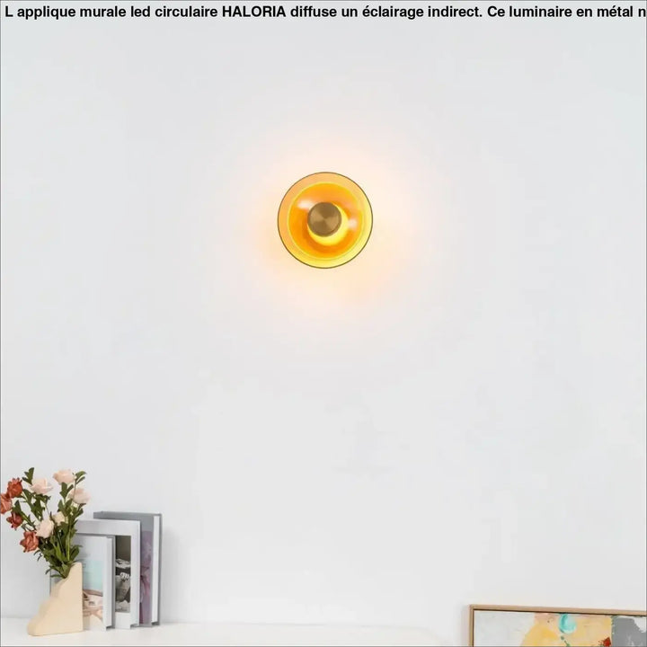 Applique Mural Led Circulaire En Verre Et Aluminium