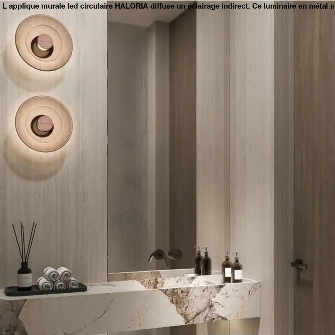 Applique Mural Led Circulaire En Verre Et Aluminium