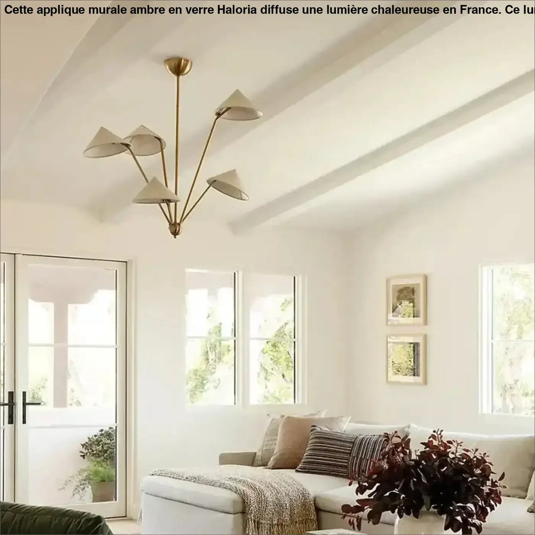 Suspension luminaire design minimaliste à formes coniques blanc
