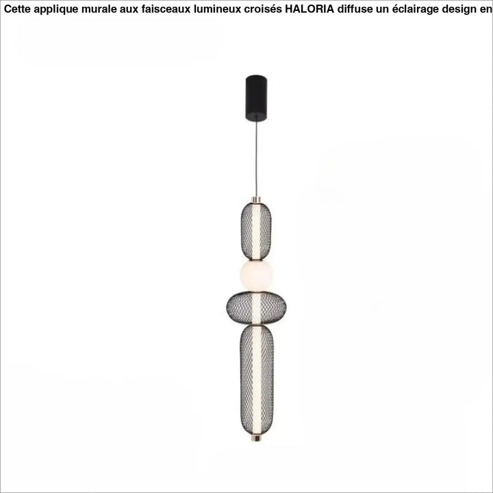 Suspension luminaire bako lampe suspendue moderne en métal noir et argent mesh design cylindrique élégant