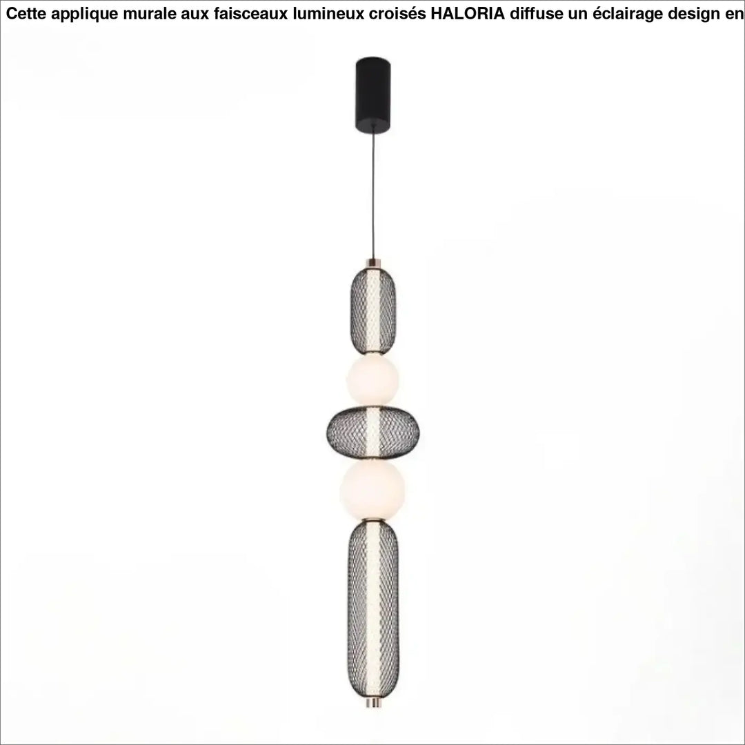 Suspension luminaire vako lampes suspendues avec monture noire cylindrique et ampoules blanches en maille argentée texturée