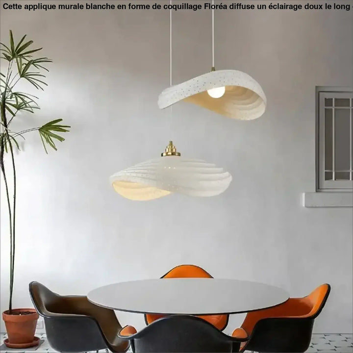 Suspension luminaire moderne formes galets blanc design