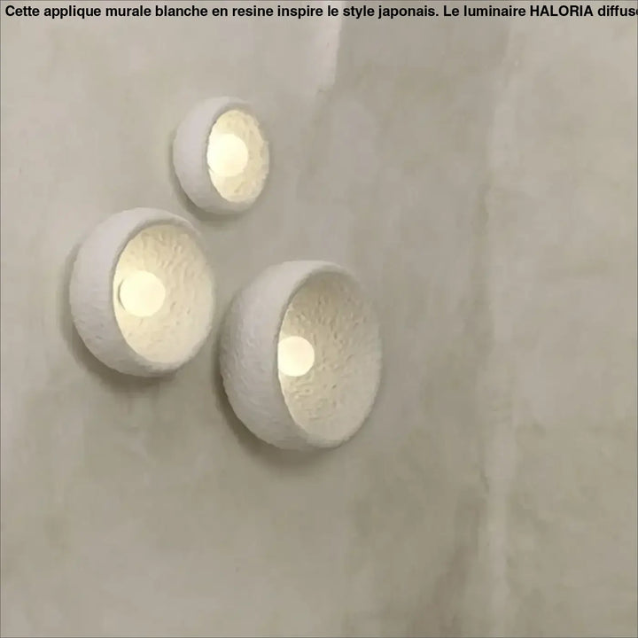 Applique Murale Blanche En Résine Style Japonais Élégant
