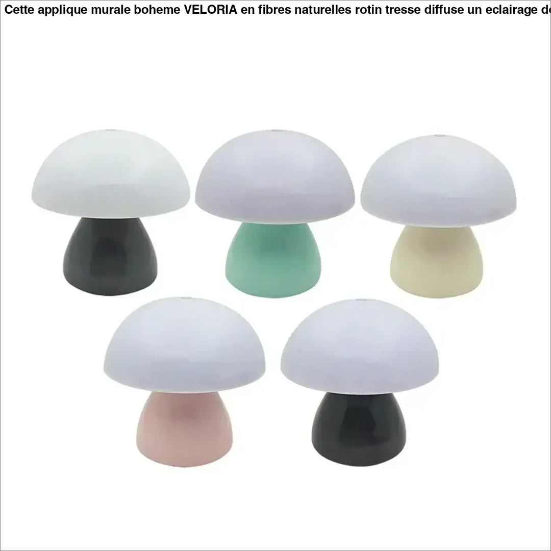 Lampe de table design champignon coloré style rétro chic