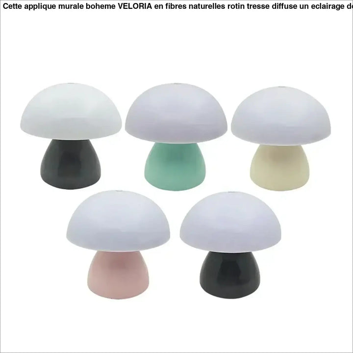Lampe de table design champignon coloré style rétro chic