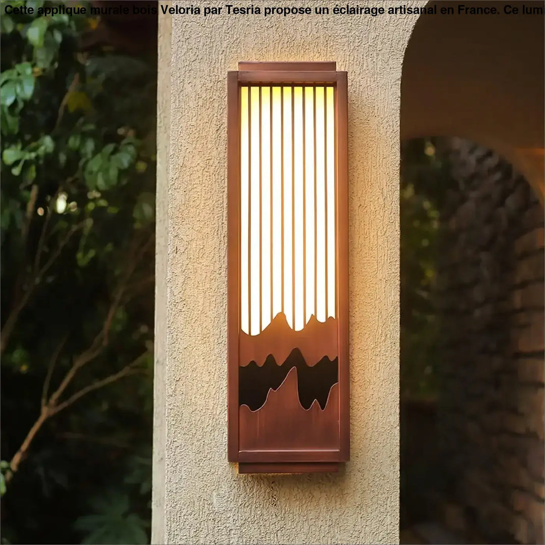 Applique Murale Bois Fait Maison Marron Style Montagne