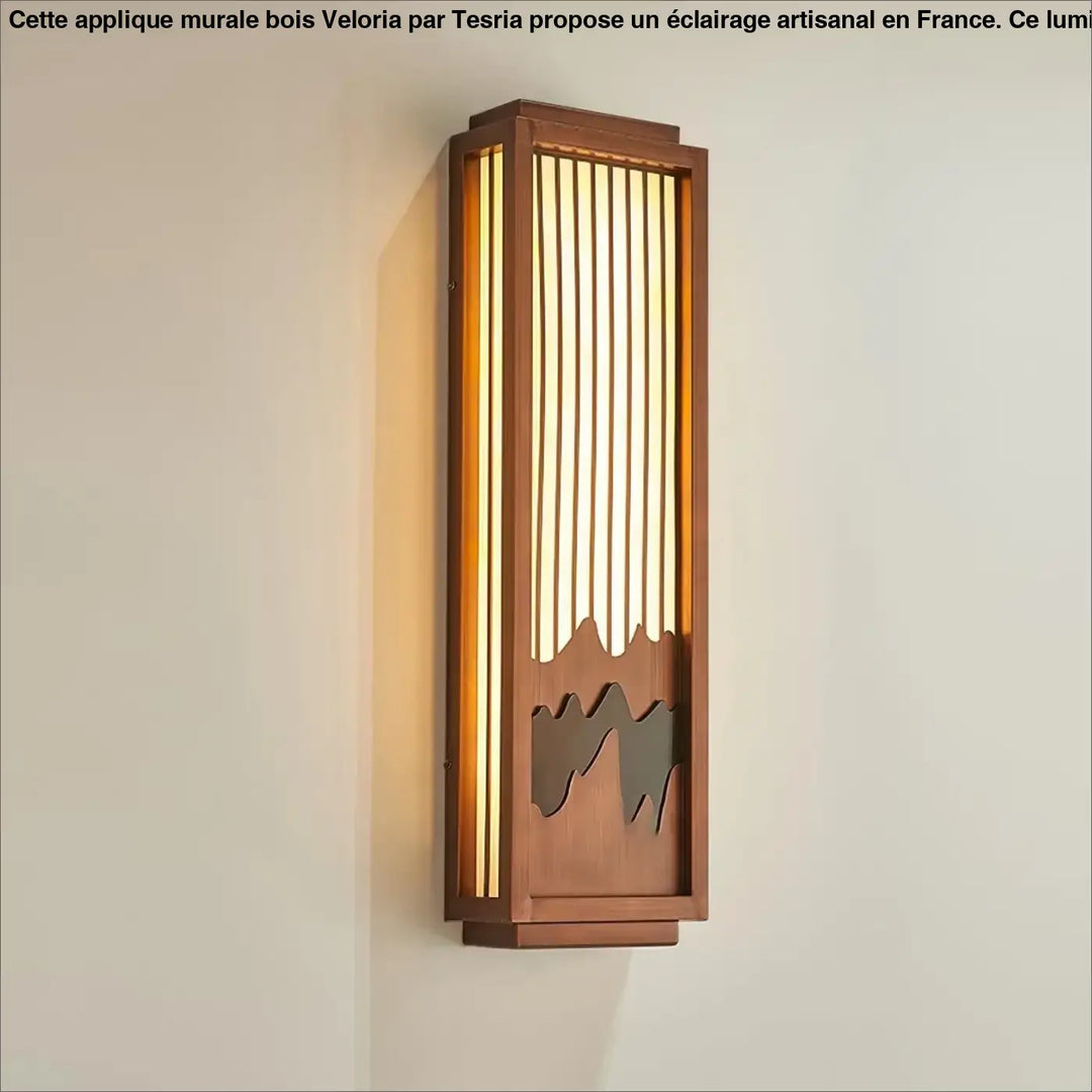Applique Murale Bois Fait Maison Marron Style Montagne