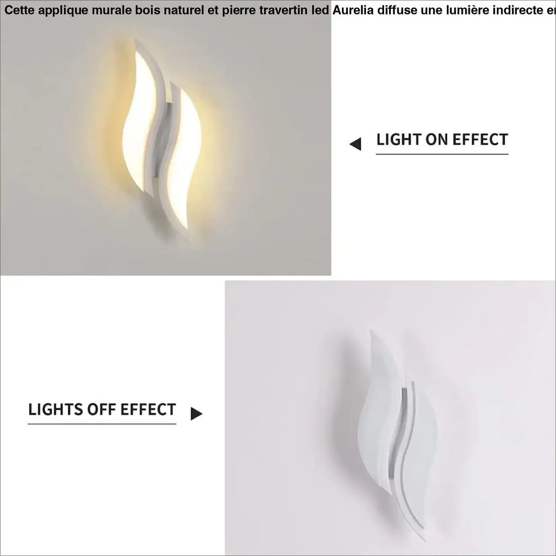 Applique murale design contemporain led blanc élégant