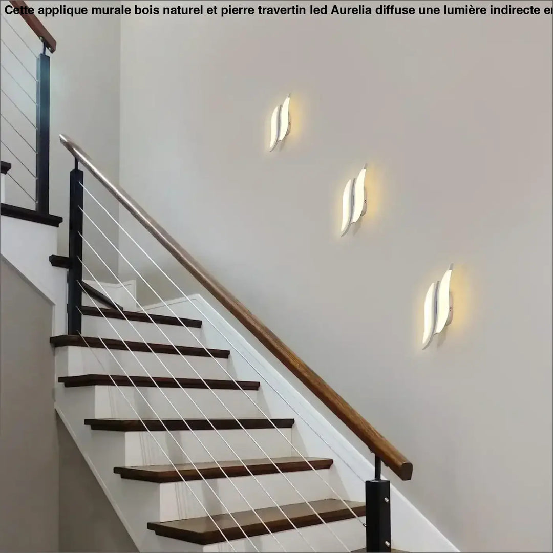 Applique murale design contemporain led blanc élégant