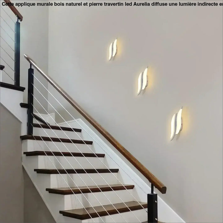 Applique murale design contemporain led blanc élégant