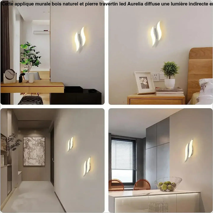 Applique murale design contemporain led blanc élégant