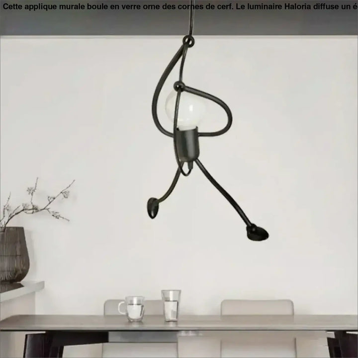 Suspension design original figurine métal moderne