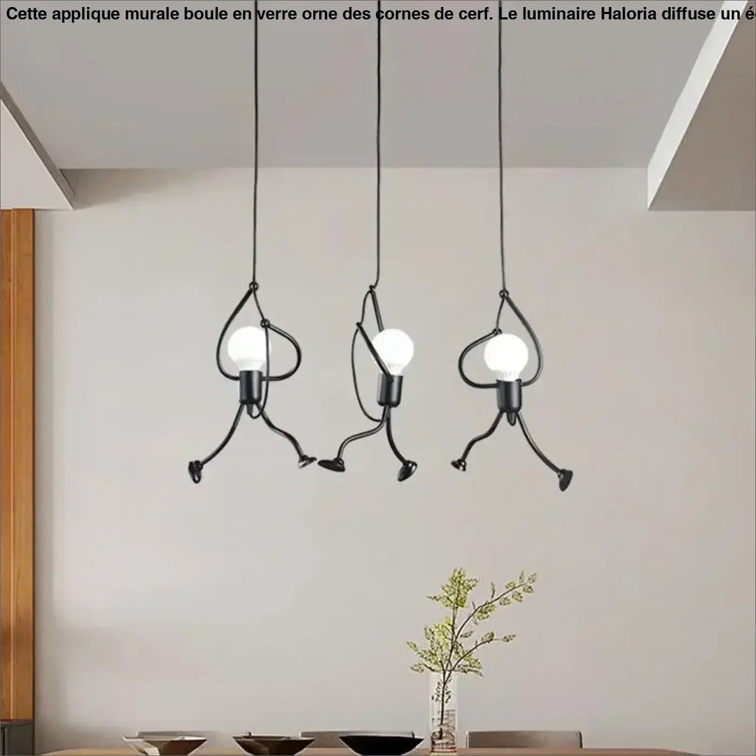 Suspension design original figurine métal moderne