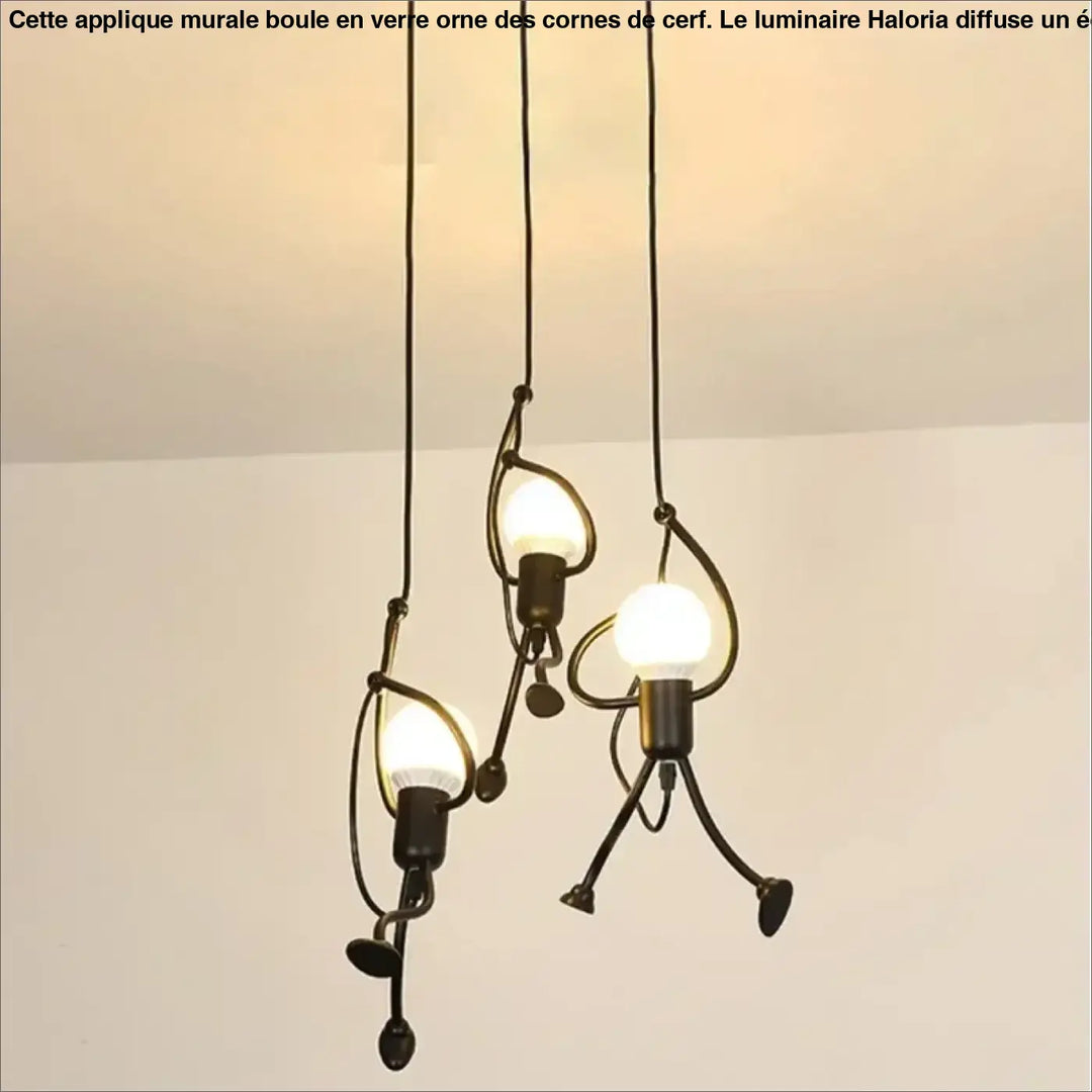Suspension design original figurine métal moderne