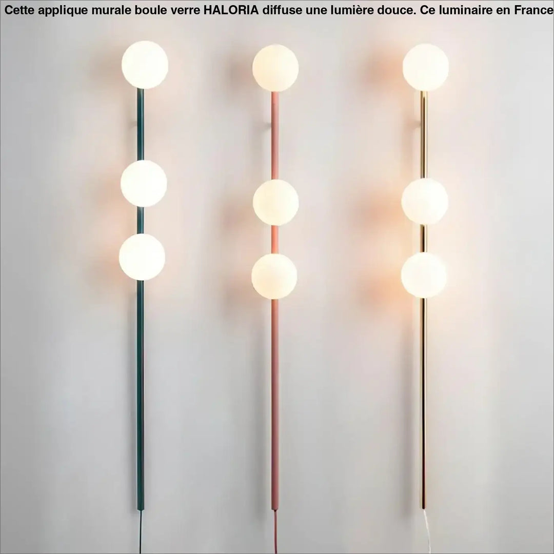 Applique Murale Boule Verre Au Design Tubulaire