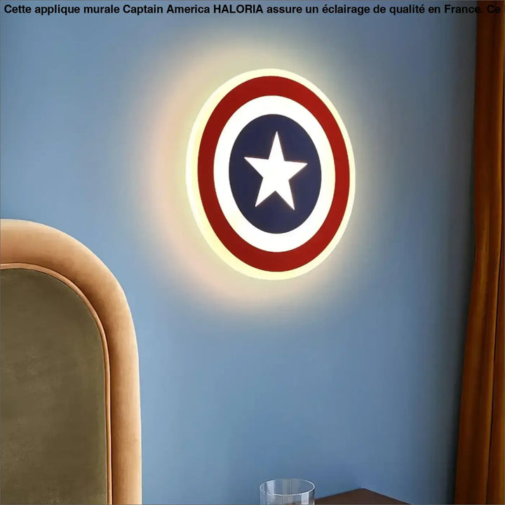 Applique Murale Captain America Bouclier en Aluminium