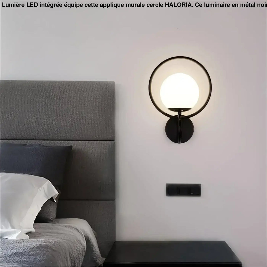 Applique Murale Cercle Led Design en Verre Dépoli