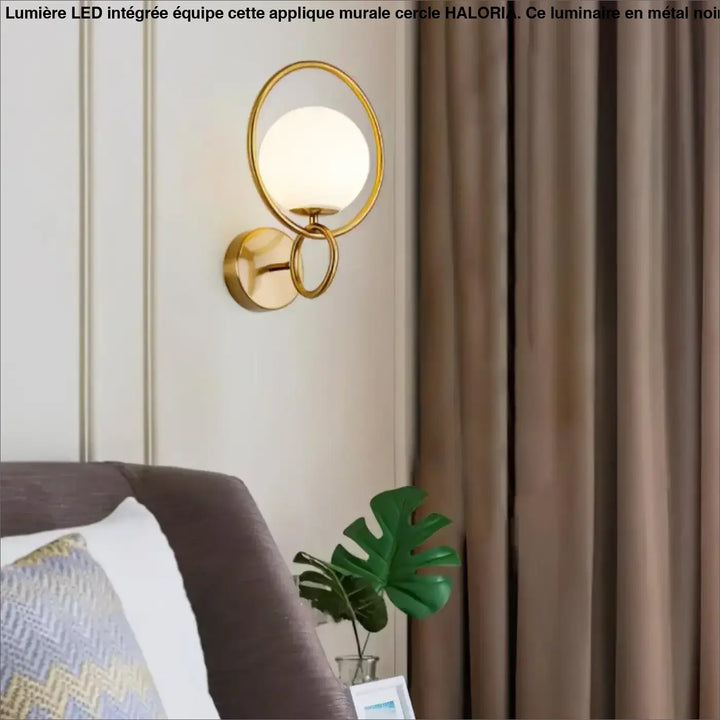 Applique Murale Cercle Led Design en Verre Dépoli