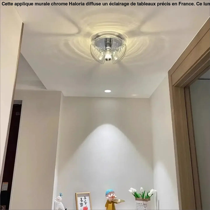 Applique Murale Transparente En Verre Soufflé Gris Élégante