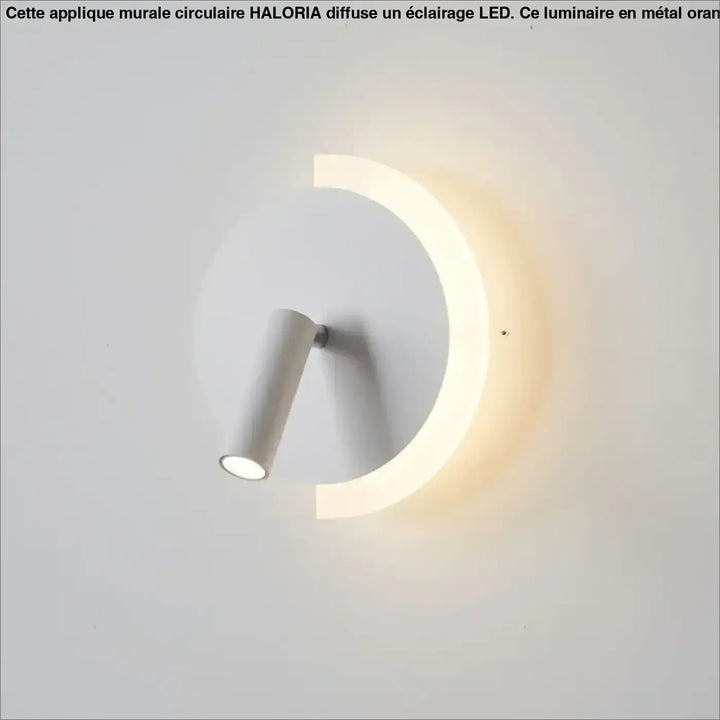 Applique murale circulaire à LED en orange, vert, noir ou blanc

