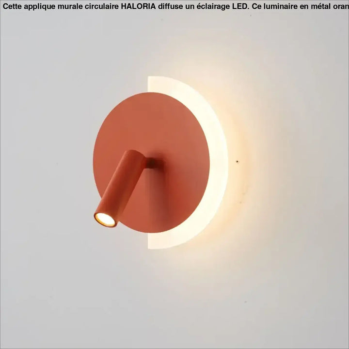 Applique murale circulaire à LED en orange, vert, noir ou blanc

