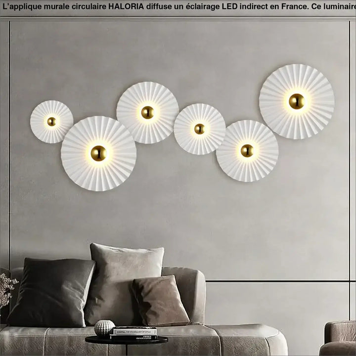 Applique Murale Circulaire en Aluminium et Verre
