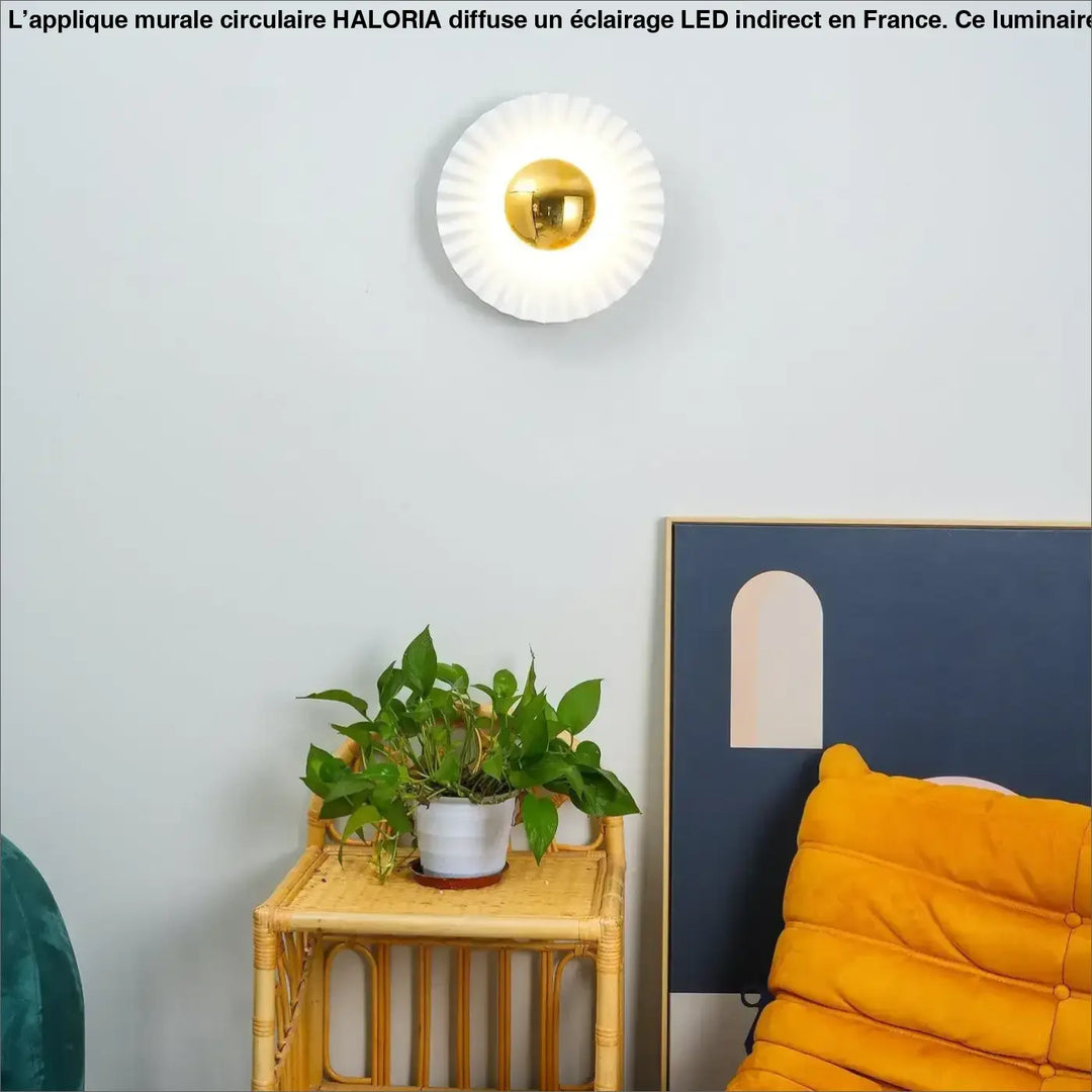 Applique Murale Circulaire en Aluminium et Verre